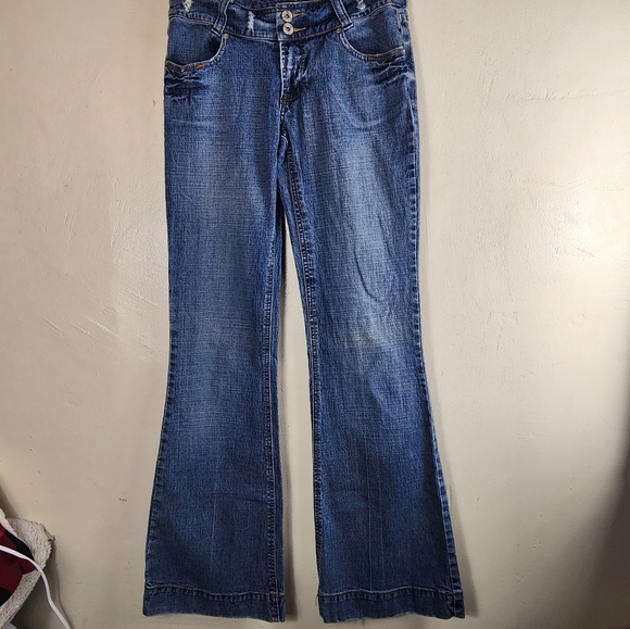 Vanity Jeans Vanity Denim Jeans Womens 28x3 Distressed Low Rise